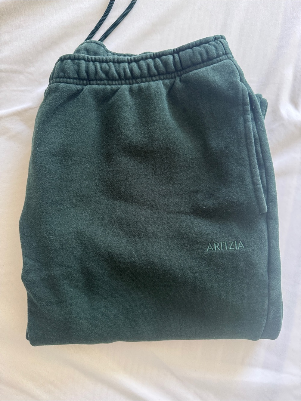 Aritzia Forest Green Fleece Sweatpants
